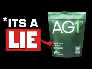 False claims example of a green powder supplement